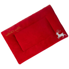 Pet Sleeping Mat Thickened Red Winter Atmosphere 1set