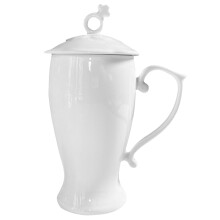 White Ceramic Coffee Cup Versatile Mug for Tea Milk and Juice