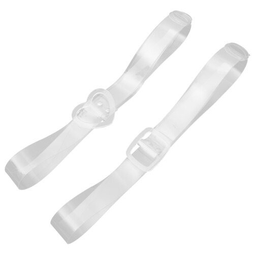 2Stk Transparenter Taillengürtel Damen Strap Accessoire Weiß 2