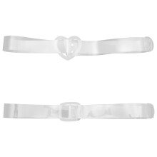 2Stk Transparenter Taillengürtel Damen Strap Accessoire Weiß