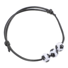 20set Soccer Wristbands Black Adjustable For Sports Parties