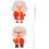 2Pcs Red Polymer Clay Cake Decorations Elders Birthday Cake Toppers 1