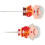 2Pcs Red Polymer Clay Cake Decorations Elders Birthday Cake Toppers 7