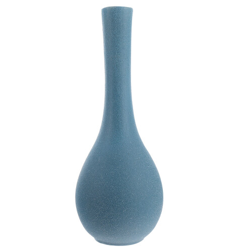 1Pc Blue Ceramic Flower Vase Simple Style Hydroponic Plants Container