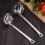 1Pc Durable Stainless Steel Kitchen Oil Filter Spoon with Long Handle 2