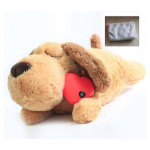 (2)Puppy Toy with Heartbeated Dog Calming Behavioral Training Toy Sleeping Animal Plush Buddys for Separation Anxiety Relief
