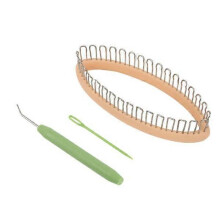 DIY Knitting Machine Socks Leg Warmers Weaver Crochet Ring Yarn Needle Knitting Tools Random color