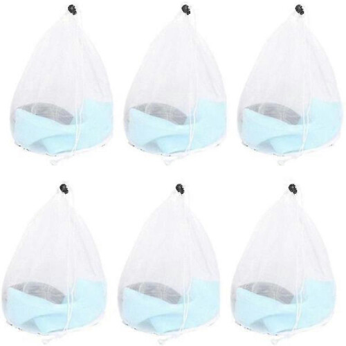 6 Pieces Laundry Bags for Washing Machine with Drawstring Stop, Reusable, Large 2