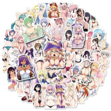 50pcs Anime Girl Stickers Waterproof Stickers for Laptop Phone Water Bottle Computer Luggage Helmet Skateboard Car BP-0000191
