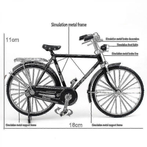 1:10 Alloy Classic Retro Bicycle Model Ornament 1