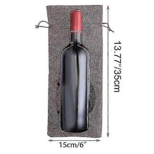10pcs jute wine bags with blind tasting drawstring pockets 2