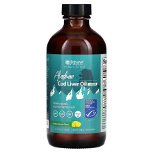 Jigsaw Health, Alaska Dorschleberöl Flüssig, Natürliches Zitrone, 8,12 fl oz (240 ml)