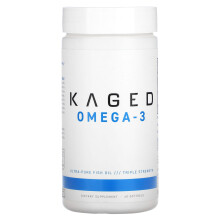 Kaged, Omega-3, Ultrareines Fischöl, Dreifache Stärke, 60 Weichkapseln
