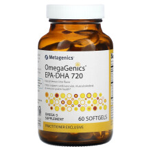 Metagenics, OmegaGenics EPA-DHA 720, Natürliches Zitrone-Limette, 60 Weichkapseln