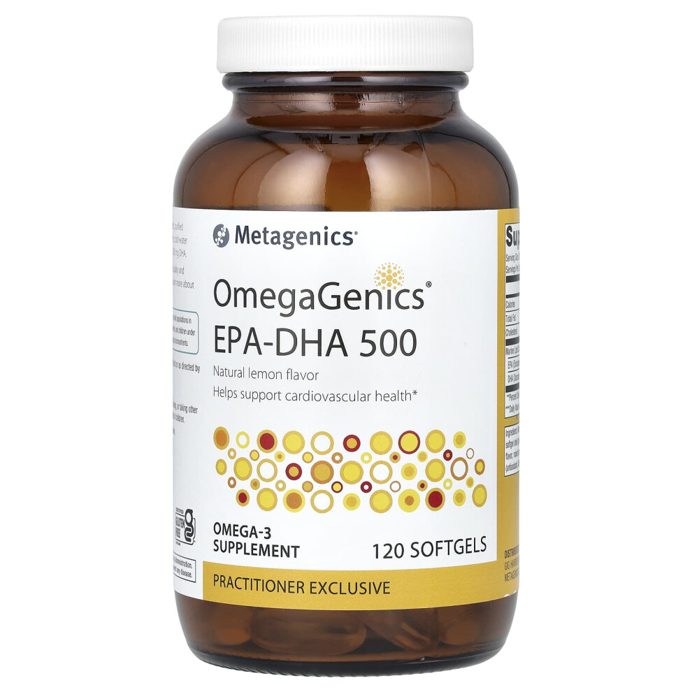 Metagenics , Omegagenics, Epa-Dha 500, Lemon 120 Softgels