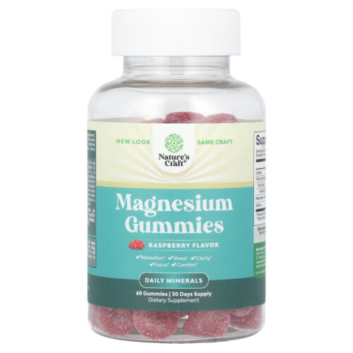 Nature's Craft, Magnesium Gummis, Himbeere, 60 Gummis