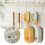 (Yellow)Automatic Adding Liquid Brush with Lanyard Refillable Wear Resistant Scrub Brush for Shower Room 2