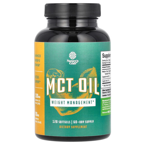 Nature's Craft, MCT Öl, 120 Weichkapseln