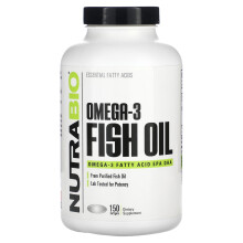 NutraBio, Omega-3 Fischöl, 150 Weichkapseln