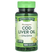 Nature's Truth, Norwegisches Lebertran mit EPA/DHA, 100 Schnellfreisetzende Weichkapseln