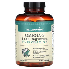 NatureWise, Omega-3 Plus Vitamin E, 180 Weichkapseln