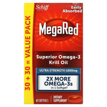 Schiff, MegaRed, Überlegene Omega-3 Krillöl, Ultra Stärke, 1.000 mg, 60 Weichkapseln