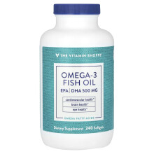 The Vitamin Shoppe, Omega-3 Fischöl, 240 Weichkapseln
