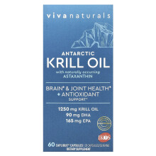Viva Naturals, Antarktisches Krillöl mit Astaxanthin, 60 Caplique-Kapseln