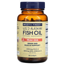 Wiley's Finest, Wildes Fischöl aus Alaska, Spitzen-DHA, 180 Weichkapseln