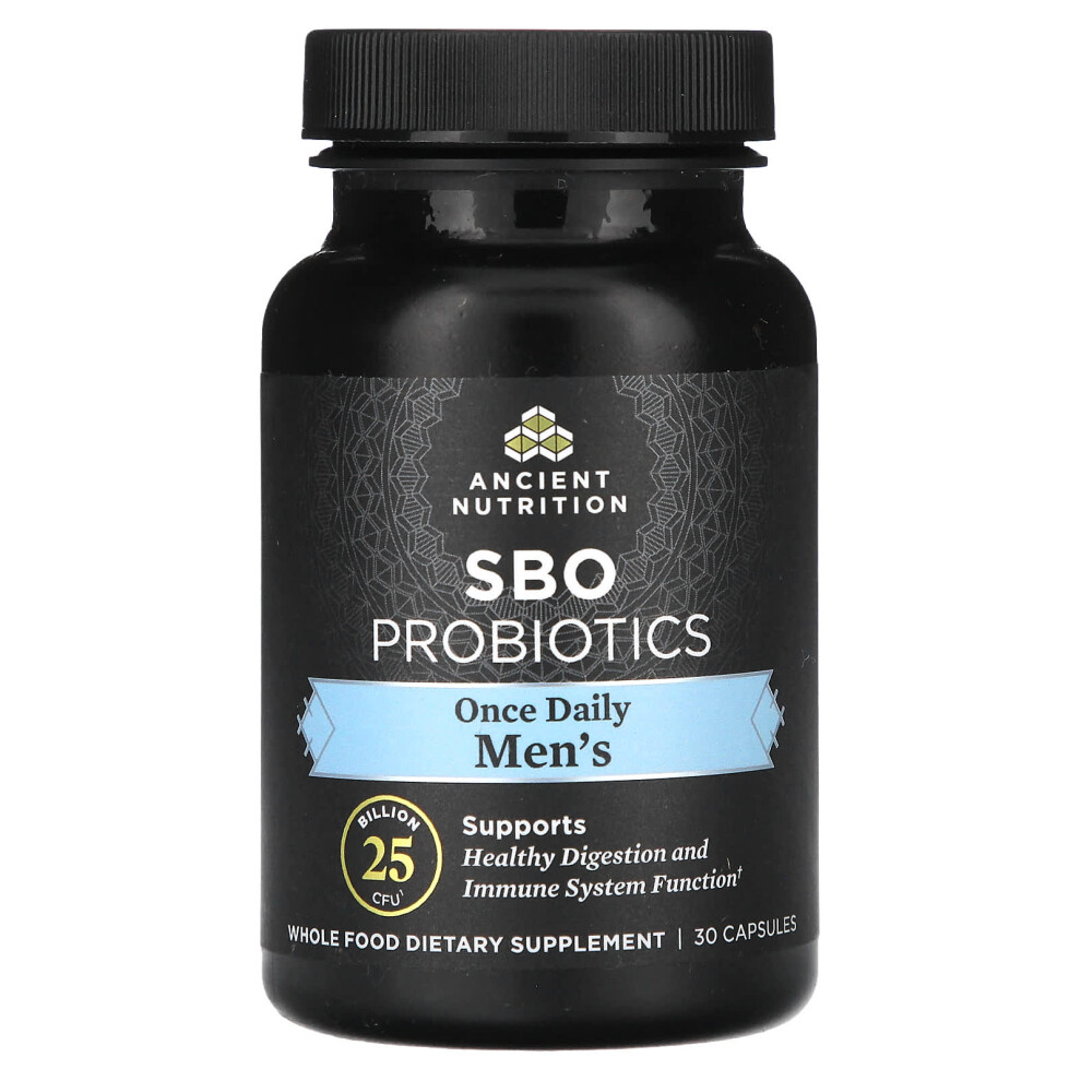 Ancient Nutrition , Men's, Sbo Probiotics, 25 Billion Cfu, 30 Capsules