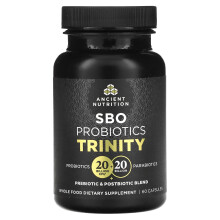 Ancient Nutrition, Probiotiques SBO Trinity, 60 Gélules