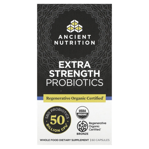 Ancient Nutrition, Probiotiques Extra Puissance, 25 Milliards d'UFC, 60 Gélules