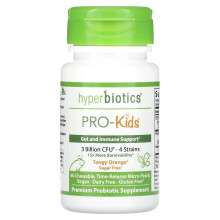 Hyperbiotics, PRO-Kids, Senza Zucchero, Arancia Agra, 3 Miliardi CFU, 60 Micro-Pearls a Rilascio Progressivo