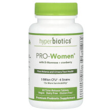 Hyperbiotics, PRO-Donne con D-Mannose + Cranberry, Inflavore, 60 Compresse a Rilascio Progressivo