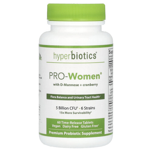 PRO-Women with D-Mannose + Cranberry, Unflavored, 60 Time-Release Tablets