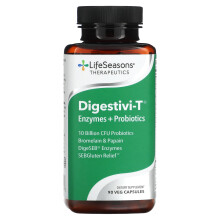 LifeSeasons, Digestivi-T, Enzyme + Probiotika, 90 Pflanzenkapseln