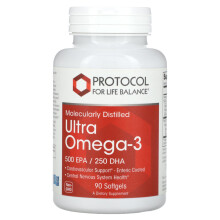Protocol for Life Balance, Ultra Omega-3, 500 EPA / 250 DHA, 90 Weichkapseln