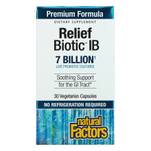 Natural Factors, ReliefBiotic IB, 7 Milliards, 30 Gélules Végétariennes