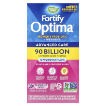 Nature's Way, Fortify Optima, Probiotique + Prébiotiques pour Femmes, Soin Avancé, 90 Milliards, 30 Gélules à Libération Prolongée