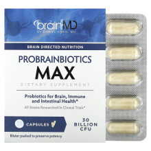 BrainMD, Probrainbiotics Max, 30 Milliards d'UFC, 30 Gélules