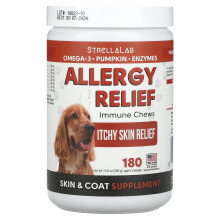StrellaLab, Allergie Linderung, Immun Kauartikel, Für Hunde, 180 Weiche Kauartikel, 13,9 Unzen (396 g)
