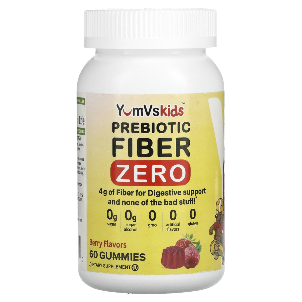 Yumv's , Prebiotic Fiber Zero, Berry, 4 G, 60 Gummies (2 G Per Gummy)
