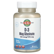 KAL, D-3 Mag Glycinat, 90 VegCaps