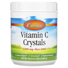 Carlson, Cristaux de Vitamine C, 2 000 mg, 2,2 lb (1 000 g)
