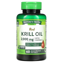 Nature's Truth, Rotes Krillöl mit Omega-3, 2.000 mg, 60 Schnellfreisetzung Weichkapseln