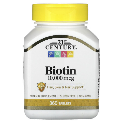 21st Century, Biotin, 10.000 mcg, 360 Tabletten