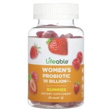 Lifeable, Frauen Probiotikum Gummis, Beere, 10 Milliarden, 60 Gummis (5 Milliarden KBE pro Gummibärchen)