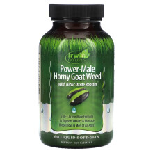 Irwin Naturals, Power-Male Horny Goat Weed, Mit Stickoxid-Booster, 60 Flüssig-Weichkapseln