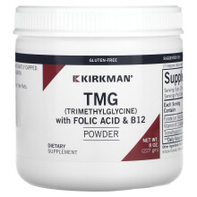 Kirkman Labs, TMG (Trimethylglycin) mit Folsäure & B12 Pulver, 8 oz (227 g)