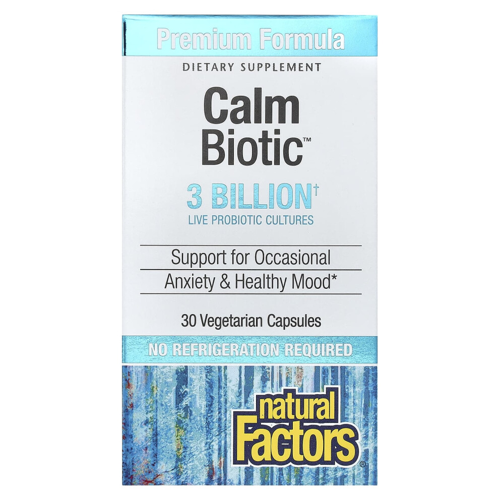 Natural Factors , Calm BioticâÃ, 3 Billion, 30 Vegetarian Capsules